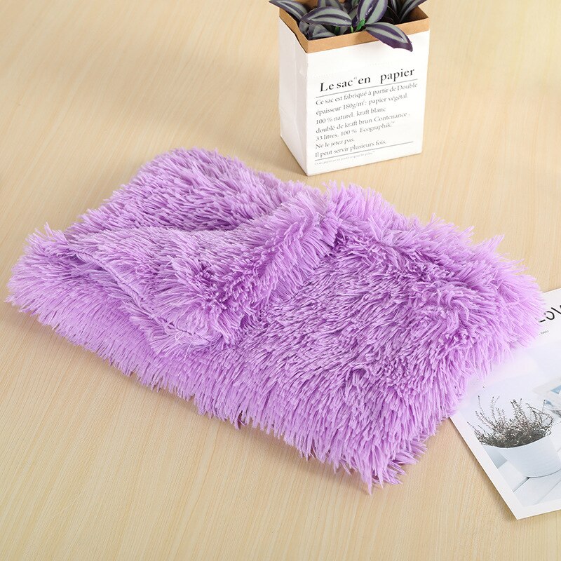 Fluffy Plush Dog & Cats Blanket | Pet Sleeping Mat Cushion Mattress Extra Soft Warm | Blankets for Small Medium Large Dogs & Cats - Xvogue