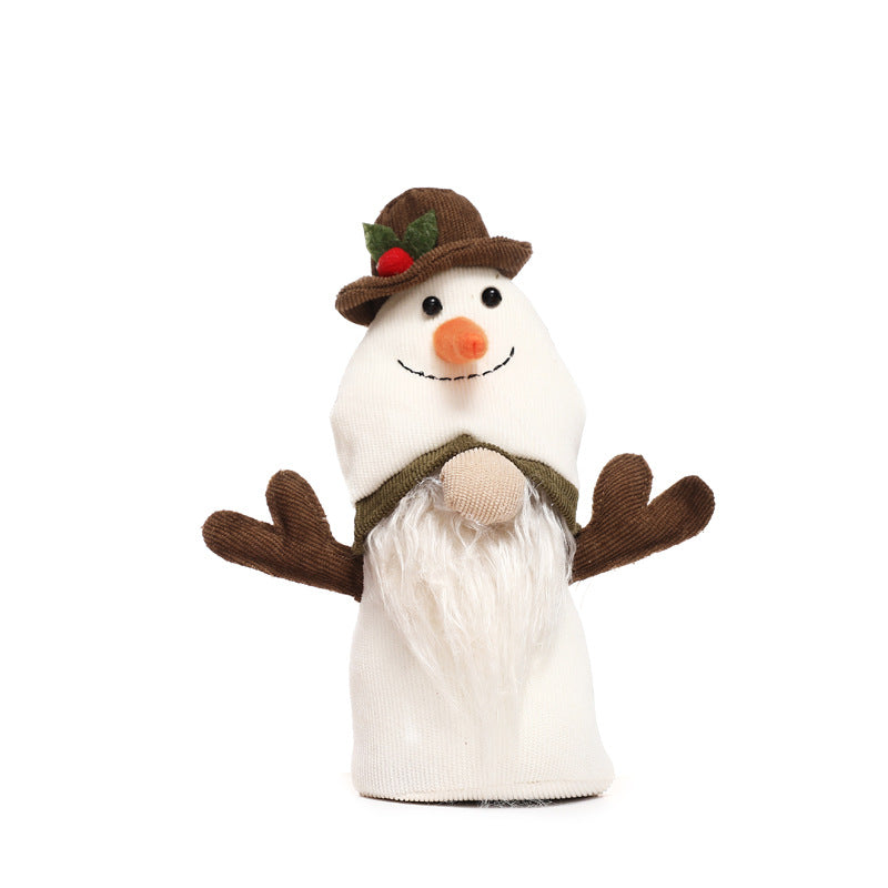New Christmas decorations double-headed Rudolph doll snowman dress up - Xvogue
