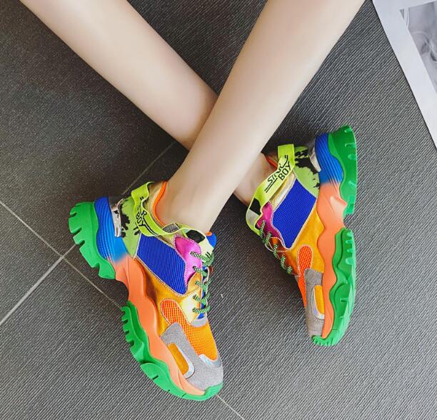 Europe station color Torre shoes | women super fire jelly sneakers - Xvogue
