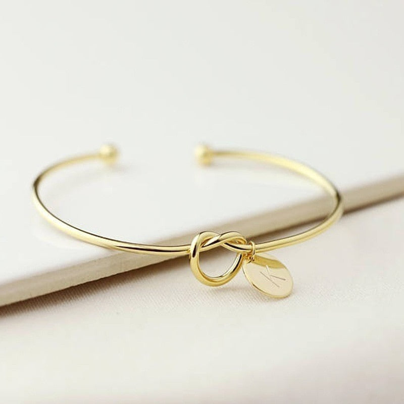 26 letter gold silver color heart bracelet | girl fashion jewelry - Xvogue
