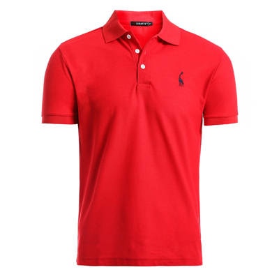 Man Polo Shirt Mens Casual Deer Embroidery Cotton Polo shirt Men Short Sleeve High Quantity polo men - Xvogue