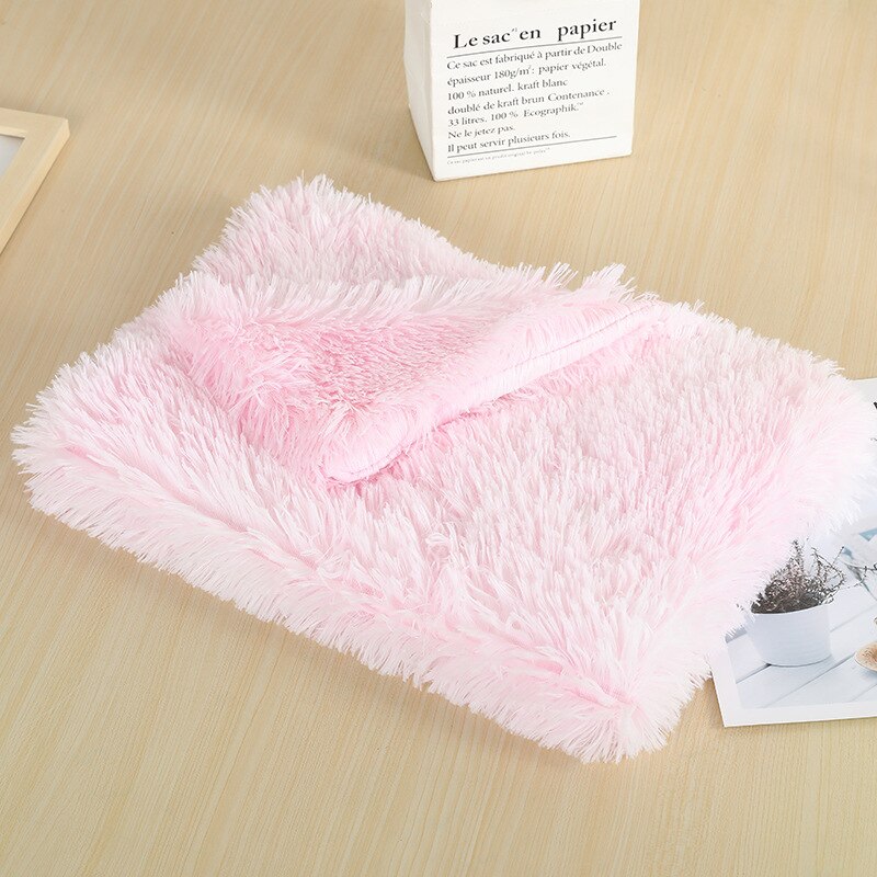 Fluffy Plush Dog & Cats Blanket | Pet Sleeping Mat Cushion Mattress Extra Soft Warm | Blankets for Small Medium Large Dogs & Cats - Xvogue