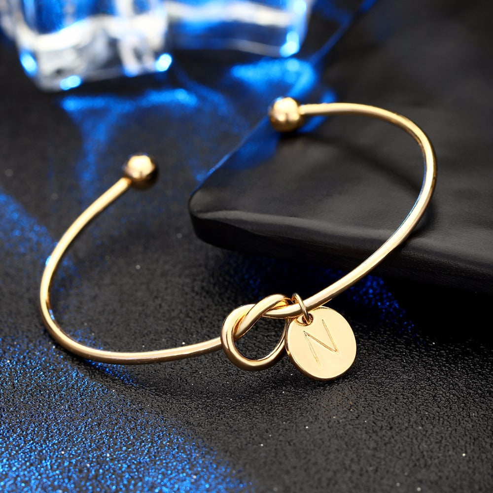 26 letter gold silver color heart bracelet | girl fashion jewelry - Xvogue