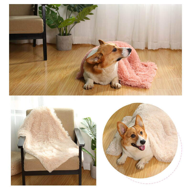 Fluffy Plush Dog & Cats Blanket | Pet Sleeping Mat Cushion Mattress Extra Soft Warm | Blankets for Small Medium Large Dogs & Cats - Xvogue