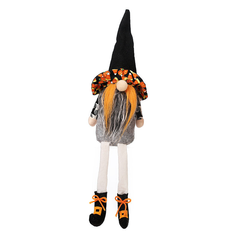 New decorations long legs faceless old man doll top hat witch gift Rudolph ornament doll - Xvogue