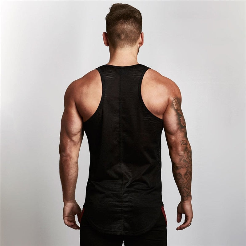 Summer Fitness Men Tank Top Mens Bodybuilding Stringers Tank Tops Singlet Brand Clothing men Sleeveless Shirt - Xvogue