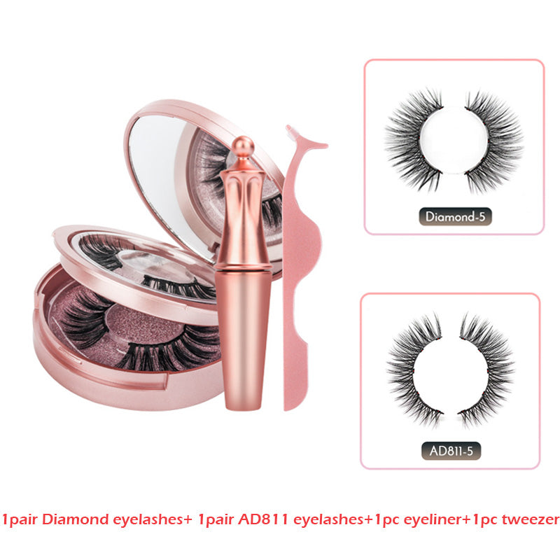 Double Layer Magnetic False Eyelashes & Magnetic Eyeliner | 5 Magnets Natural Soft Fake Eyelashes Extension 2 Pairs with Tweezers - Xvogue