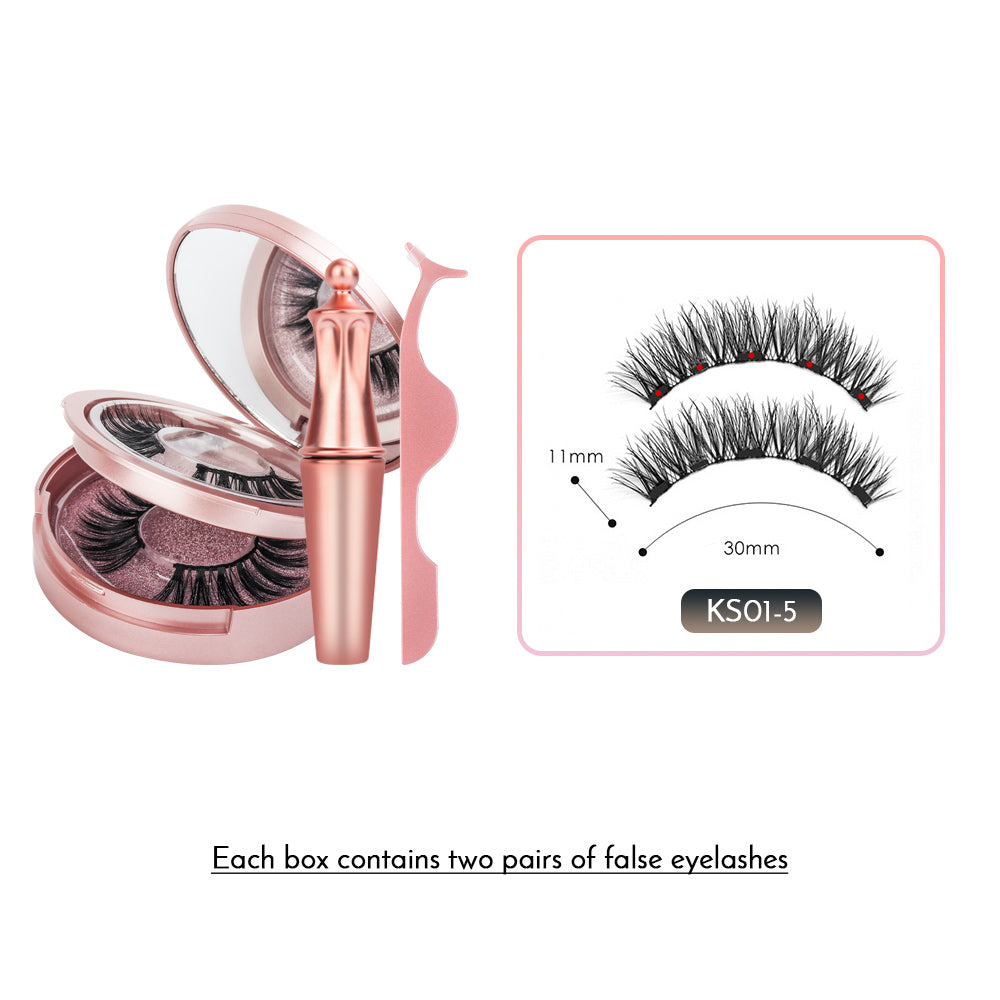 Double Layer Magnetic False Eyelashes & Magnetic Eyeliner | 5 Magnets Natural Soft Fake Eyelashes Extension 2 Pairs with Tweezers - Xvogue