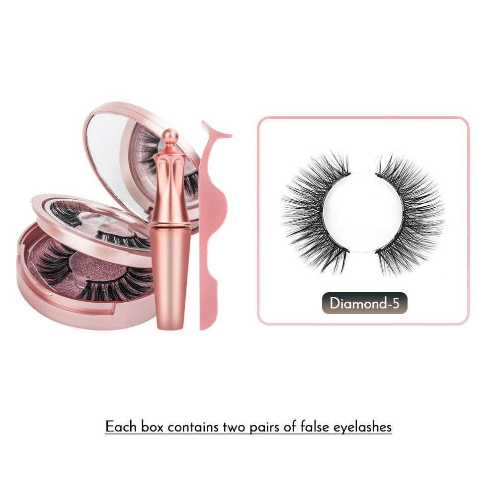 Double Layer Magnetic False Eyelashes & Magnetic Eyeliner | 5 Magnets Natural Soft Fake Eyelashes Extension 2 Pairs with Tweezers - Xvogue