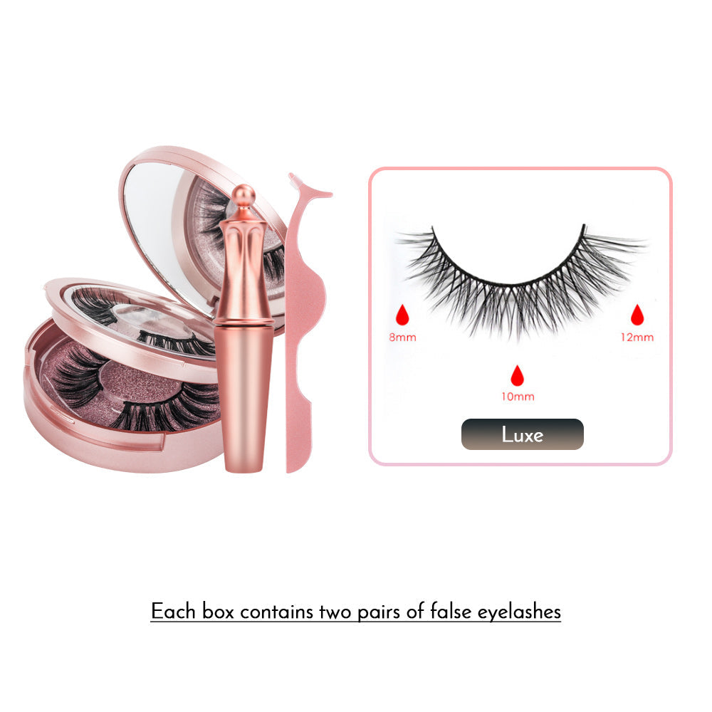 Double Layer Magnetic False Eyelashes & Magnetic Eyeliner | 5 Magnets Natural Soft Fake Eyelashes Extension 2 Pairs with Tweezers - Xvogue