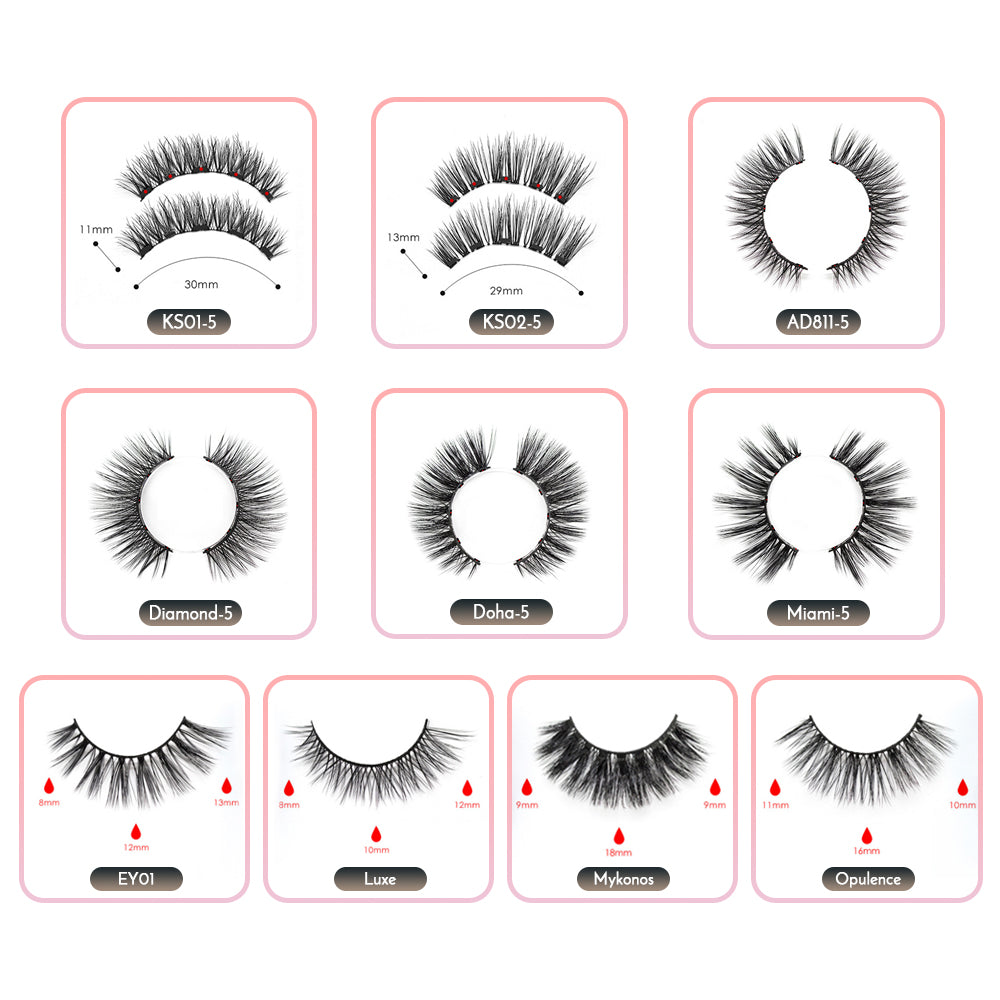Double Layer Magnetic False Eyelashes & Magnetic Eyeliner | 5 Magnets Natural Soft Fake Eyelashes Extension 2 Pairs with Tweezers - Xvogue