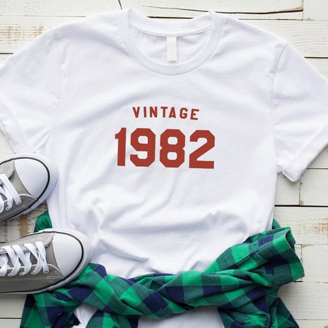 Vintage 1982 Birthday T-Shirt | 42nd Birthday Party T-Shirt Cotton - Xvogue