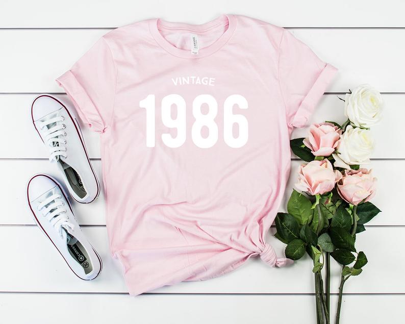 Vintage 1986 Women T-Shirt | 38th Birthday Party T-Shirt Cotton - Xvogue