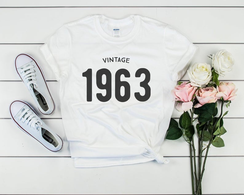 Vintage 1963 Birthday T-Shirt | 61st Birthday Party T-Shirt Cotton - Xvogue