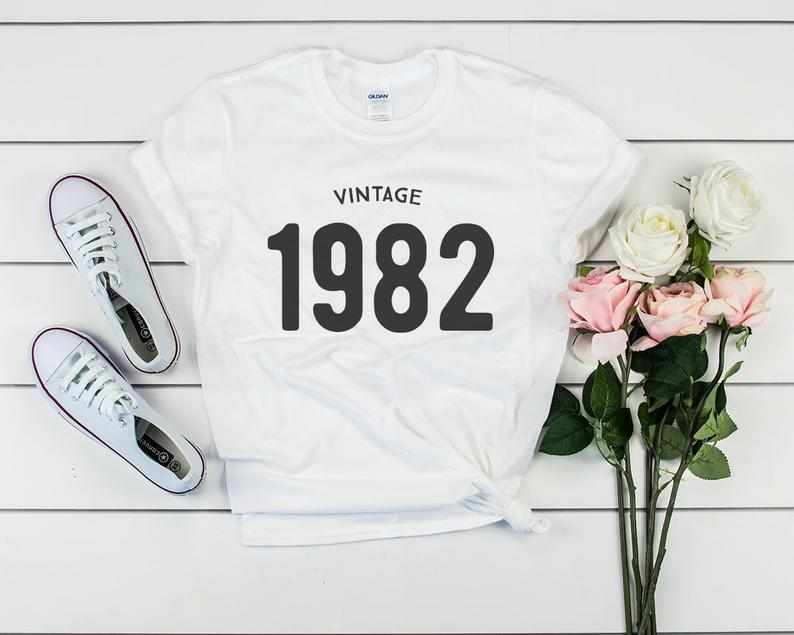 Vintage 1982 Birthday T-Shirt | 42nd Birthday Party T-Shirt Cotton - Xvogue