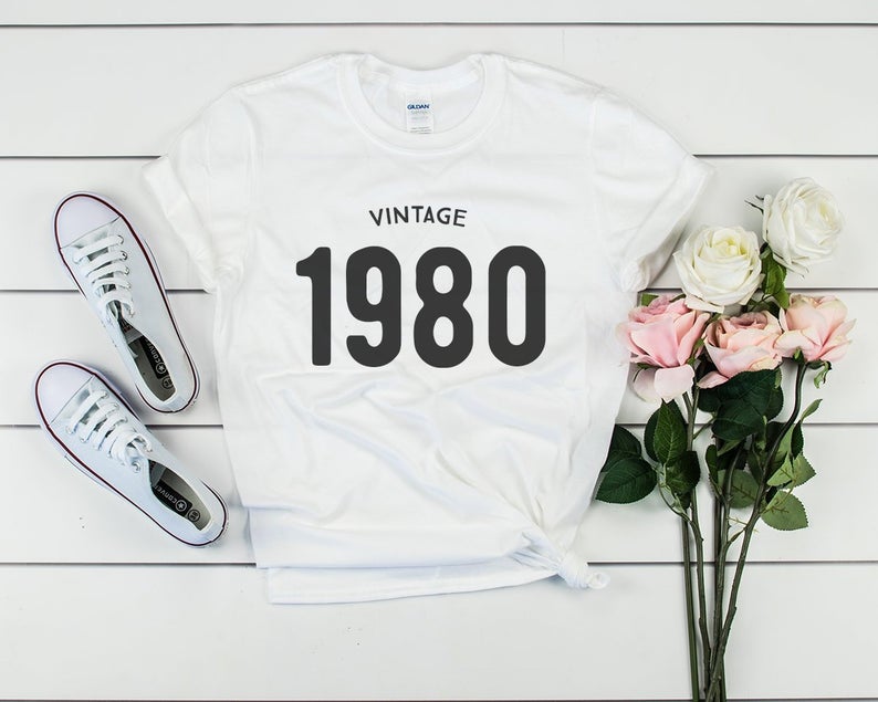 Vintage 1980 Birthday T-Shirt | 44th Birthday Party T-Shirt Cotton - Xvogue